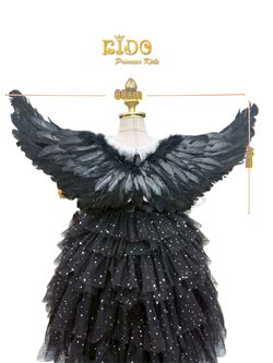 ปีกเด็ก *มีหน้าร้าน ตรงปก พร้อมส่ง *W05 ปีกนางฟ้าไซส์M(80*40)ขนนกสีดำ ทรงปีกตั้ง แสนสวย พับได้ พร็อพสำหรับตกแต่งชุดนางฟ้าน่ารัก