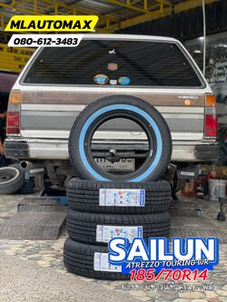 #NISSAN_CEDRIC V30 เปลี่ยนยาง 🛞🐘#SAILUN_ขอบขาวแท้_185/70R14