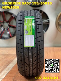 ยางใหม่ Goodride SA57 195/55R15 ยางปี2020 พร้อมติดตั้งฟรี