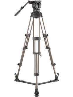 ขาตั้งกล้องวีดีโอ Libec LX10 Two-Stage Aluminum Tripod System and H65B Head and Ground-Level Spreader