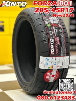 KINTO FORZA 001 Treadwear 280 205/45R17 ยางใหม่ปี2024