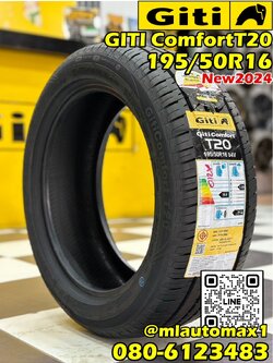 🛞#ยางใหม่จีที GITI ComfortT20 195/50R16 ยางใหม่ปี2024 🛞
