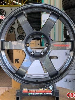 TE37สีดำเงาหยอดแดงขอบ20 6รู139กว้าง9 ออฟ18 BrightWheel BW21 ล้อไทยคุณภาพดีมีรับประกัน