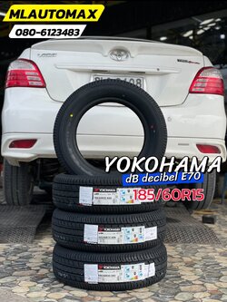 TOYOTA_VIOS 🚘เปลี่ยนยาง 🛞🐘#YOKOHAMA E70 185/60R15
