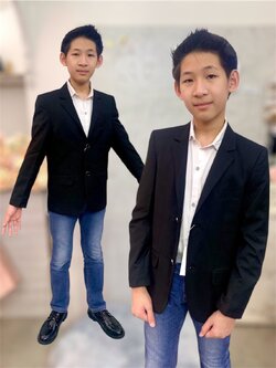 สูทเด็ก(หน้าร้านอยู่รัชดา ลองได้)S186 สีดำ ดูเท่