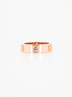 แหวน Cartier Love Pink sapphire ทองชมพู18K ไซส์ 54# (Used) +กล่อง