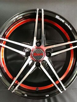 แม็กใหม่ขอบ15 AVS ลาย5ก้านคู่ ขนาด4รู100กว้าง7 ออฟ35 งานLenso