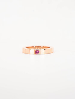 แหวน Cartier Lanieres 1Pink Sapphire ทองชมพู18K ไซส์ 49# (Used)