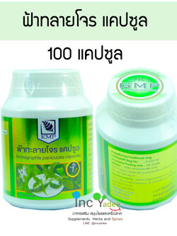 ยาฟ้าทะลายโจร ชนิดแคปซูล ตราเคเอ็มพี 100 แคปซูล