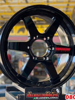 ล้อแม็กซ์ใหม่ขอบ18 #TE37S 18x8.5 ET35 6x139.7 สีดำเงาเลเซอร์ตัวหนังสือสีแดง