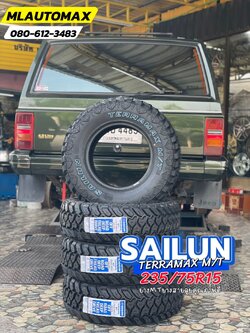 #JEEP_CHEROKEE🚘เปลี่ยนยาง 🛞🐘#SAILUN_MT_235/75R15 ❤️ 🛞 #ยางMTยางสายลุยคุณภาพดี