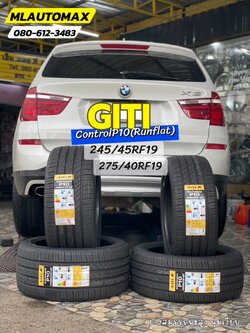#BMW_X3🚘เปลี่ยนยาง 🛞🐘#GITI_ControlP10_245/45RF19 🛞 #GITI_ControlP10_275/40RF19 🛠 #Runflat🛠