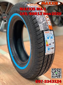 ยางขอบขาว Maxxis 165/80R13 ยางใหม่ปี2020