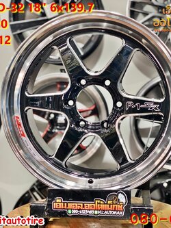 ล้อแม็กขอบ18 Predator PD32 สเปคหน้าหลัง 18x9.5 ET20/10.5 ET12 6x139.7 Made In Thailand สีดำขอบเงา