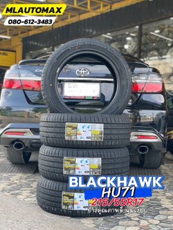 TOYOTA_CAMRY 🚘 เปลี่ยนยาง 🛞🐘#BLACKHAWK_HU71_215/55R17