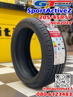 🔥🔥GT RADIAL SPORT Active2 205/45R17 ยางใหม่ปี2024🔥🔥