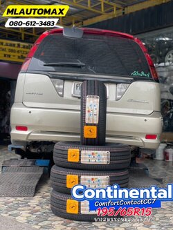 HONDA_STREAM🚘เปลี่ยนยาง 🛞🐘#Continental_CC7_195/65R15