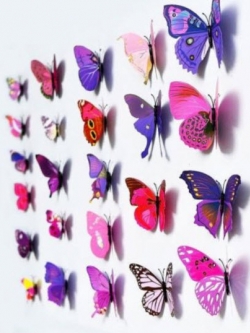 ผีเสื้อติดผนัง มีแม่เหล็ก / ชุด 12 ชิ้น