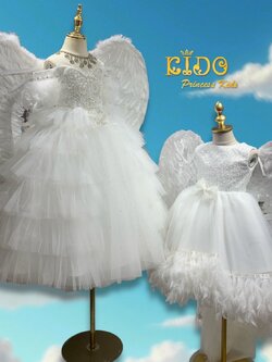 sปีกเด็ก *มีหน้าร้าน ตรงปก พร้อมส่ง *W04 ปีกนางฟ้าขนนกสีขาว ทรงโค้ง แสนสวย พร็อพสำหรับตกแต่งชุดนางฟ้าน่ารัก