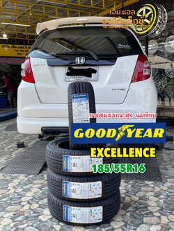 🚗 #HONDA_JAZZ เปลี่ยนยาง 🛞#GOODYEAR_EXCELLENCE_185/55R16
