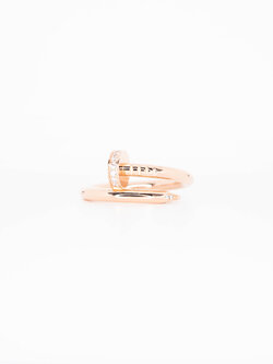 แหวน Cartier Juste Un Clou Ring with Pave Diamonds ทองชมพู18K ไซส์ 54# (Used) +กล่องและการ์ดShopไทย2021และใบเสร็จ