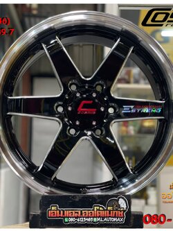 ล้อแม็กซ์ขอบ18COSMIS ESTREMO กว้าง9 ออฟ35 6รู139.7 สีดำขอบเงา