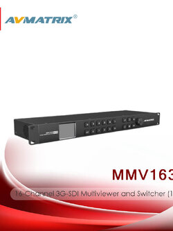 AVMatrix MMV1630 16-Channel 3G-SDI Multiviewer and Switcher (1 RU)