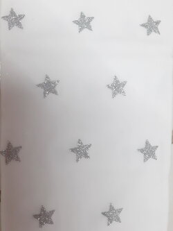 ถุงน่องเด็ก(หน้าร้านอยู่รัชดา)L097 สีขาวติดเกล็ดวิ้งลายดาว