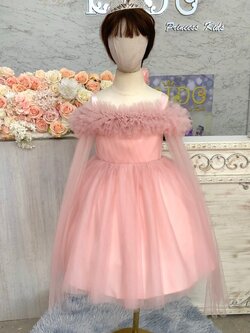 ชุดราตรีเด็ก*หน้าร้านอยู่รัชดา ลองได้ถ่ายรูปจากของจริง*W19038สีชมพู แบบเก๋มากๆค่า