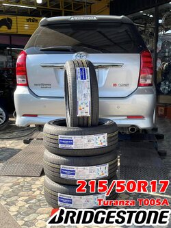 #TOYOTA_WISH เปลี่ยนยาง 🛞 #Bridgestone_TuranzaT005a 215/50R17