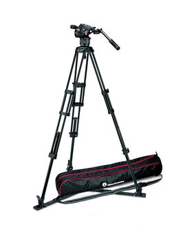 Manfrotto Nitrotech N8 video head w/ Twin leg tripod ground spreader