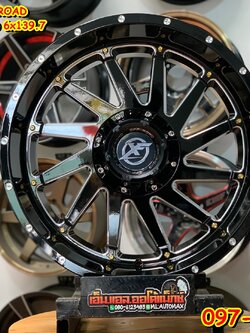 ล้อแม็กใหม่ลายออฟโรด ขอบ20 OFF-ROAD 20 กว้าง10 ออฟ-12 6รู139.7 สีดำสายลุย หล่อดุดัน