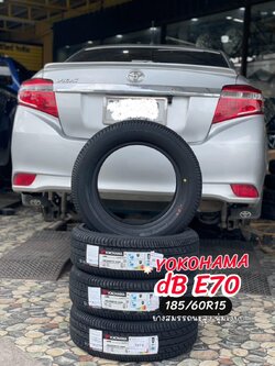 🛞❤️ #TOYOTA_VIOS🚘 🛞🐘 เปลี่ยนยาง #YOKOHAMA_E70_185/60R15