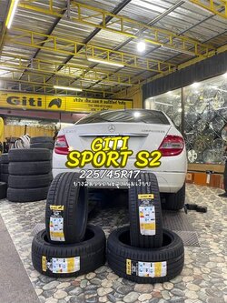 เปลี่ยนยาง🚗#BENZ_C200🚘 🛞#ยางจีที #ยางสปอร์ตสมรรถนะการขับขี่สูง 🛞 🛞#Giti_SportS2 225/45R17🛞