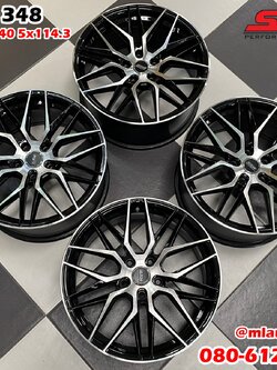 ล้อแม็กซ์ขอบ18 SSW 348 กว้าง8.5 5รู114 สีดำขอบเงา ล้อมือสองสภาพสวย พร้อมใช้งาน
