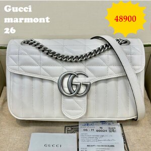 Gucci marmont 26 สีขาว มือสอง