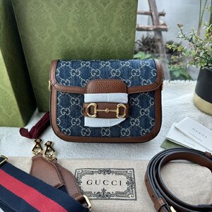 Gucci Horsebit 1955 Denim มือสอง