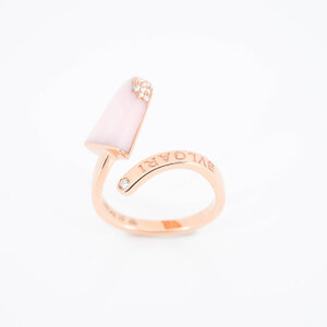 **Sold** แหวน Bvlgari Bvlgari Gelati Ring with Rose Quartz and Diamonds ทองชมพู18K(Used) +การ์ด2021