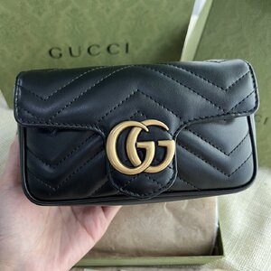 กระเป๋าสะพายแบรนด์GUCCI Marmont supermini ปี22 มือสอง ของแท้