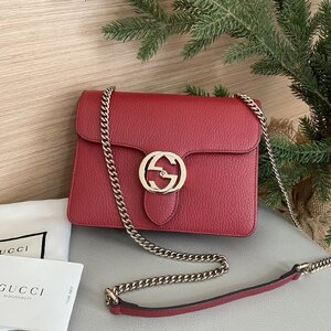 กระเป๋าแบรนด์เนมGUCCI GG INTERLOCKING SMALL SHOULDER BAG