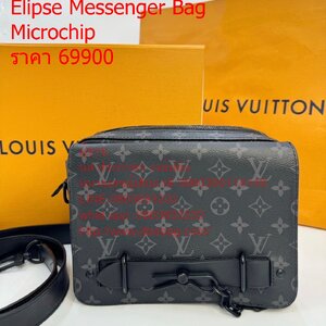 LV Steamer Monogram Elipse Messenger Bag Microchip มือสอง ของแท้