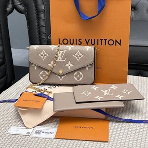 LV Felicie Pochette สีเบจ