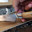 Yew Damascus Utility knife 5.2 นิ้วแกนคม 14cr14MoVNb แข็ง 64 hrc