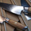 Yew Damascus Utility knife 5.2 นิ้วแกนคม 14cr14MoVNb แข็ง 64 hrc