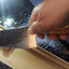 Yew Damascus chef knife 14cr14MoVNb แกนคมแข็ง 64 hrc