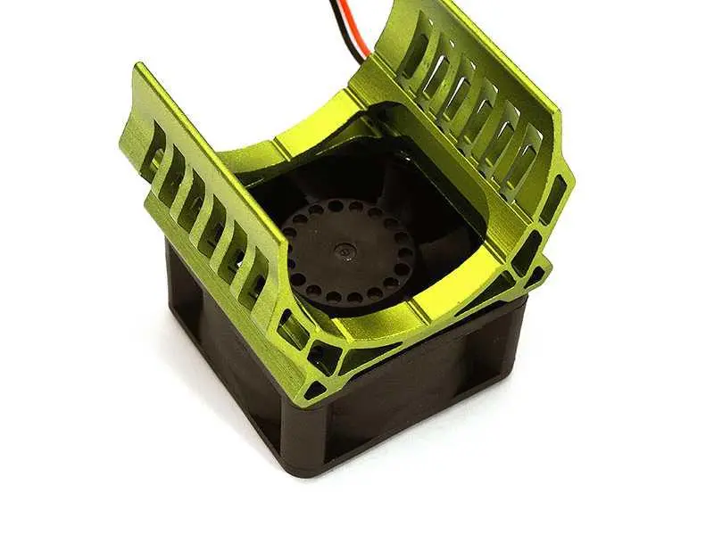 INT-C28604GREEN 42mm Motor Heatsink+40x40mm Cooling Fan 17k rpm for 1/10 Summit & E-Revo
